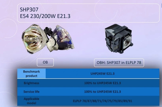 Projektor-Birnen Phoenix SHP307OB für ELPLP71 ELPLP74 ELPLP75 ELPLP78 ELPLP79 ELPLP85 ELPLP87 ELPLP88 ELPLP89 ELPLP91